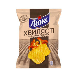 Чипси, Люкс, 125г Хвилясті Лисички картопляні