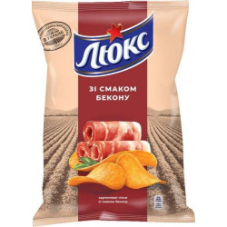 Чипси, Люкс, 125г Бекон картопляні