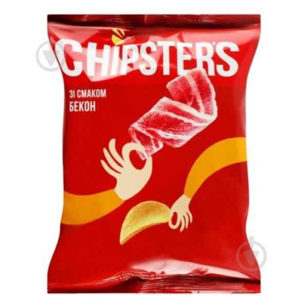 Чипси, Chipster`s, 60г Бекон картопляні