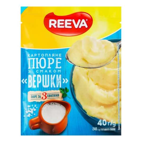 Пюре картопляне, Reeva Вершки 40г м/у